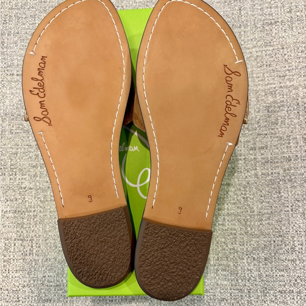 Sam Edelman Tan and Snakeskin Buckle Sandals - Picture 3 of 4